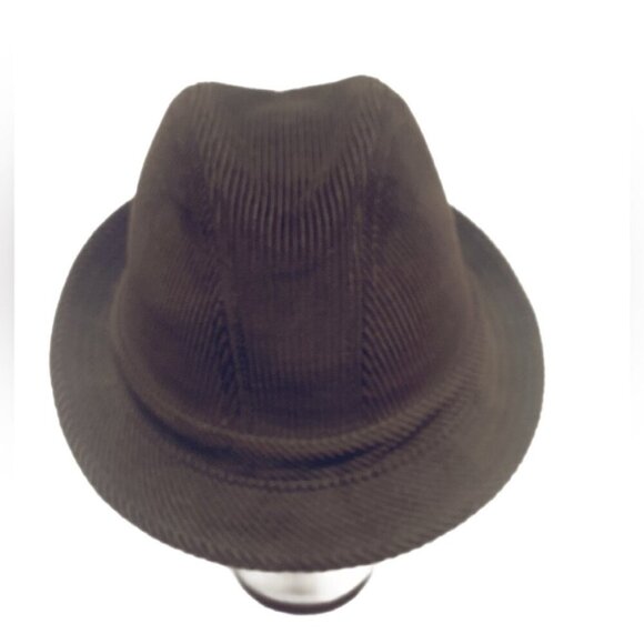Zara brown Retro unisex casual corduroy structure stylish Trendy fedora hat OS - Picture 1 of 5